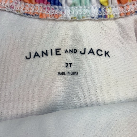 NEW Janie and Jack Recycled Palm Floral Ruffle Swimsuit Sunny‎ Yellow Size 2T - Picture 4 of 8